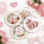Valentine's day themed embroidery designs